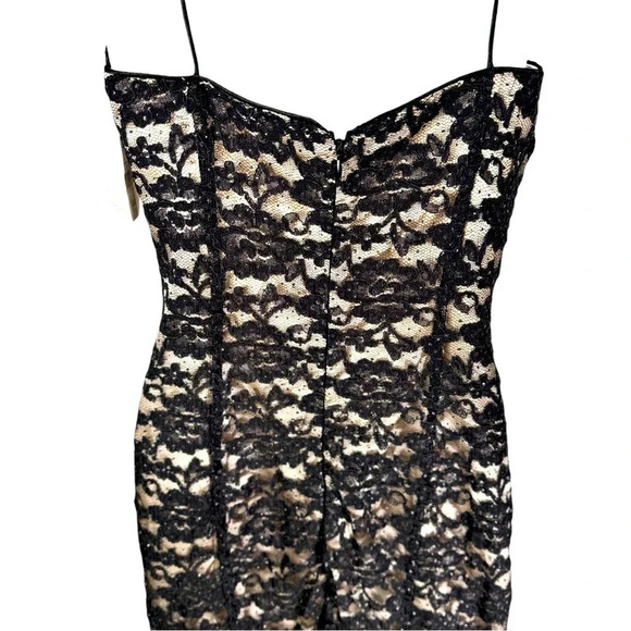 -NWT Dave and Johnny Black and Nude Luxury Prom/ Wedding size 9/10 - Picture 4 of 6